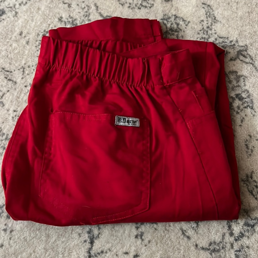 Greys anatomy brand scrub pants red size small. Perfect condition